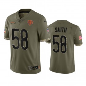Tröjor Chicago Bears Roquan Smith 58 Olive 2022 Salute To Service Limited - Män